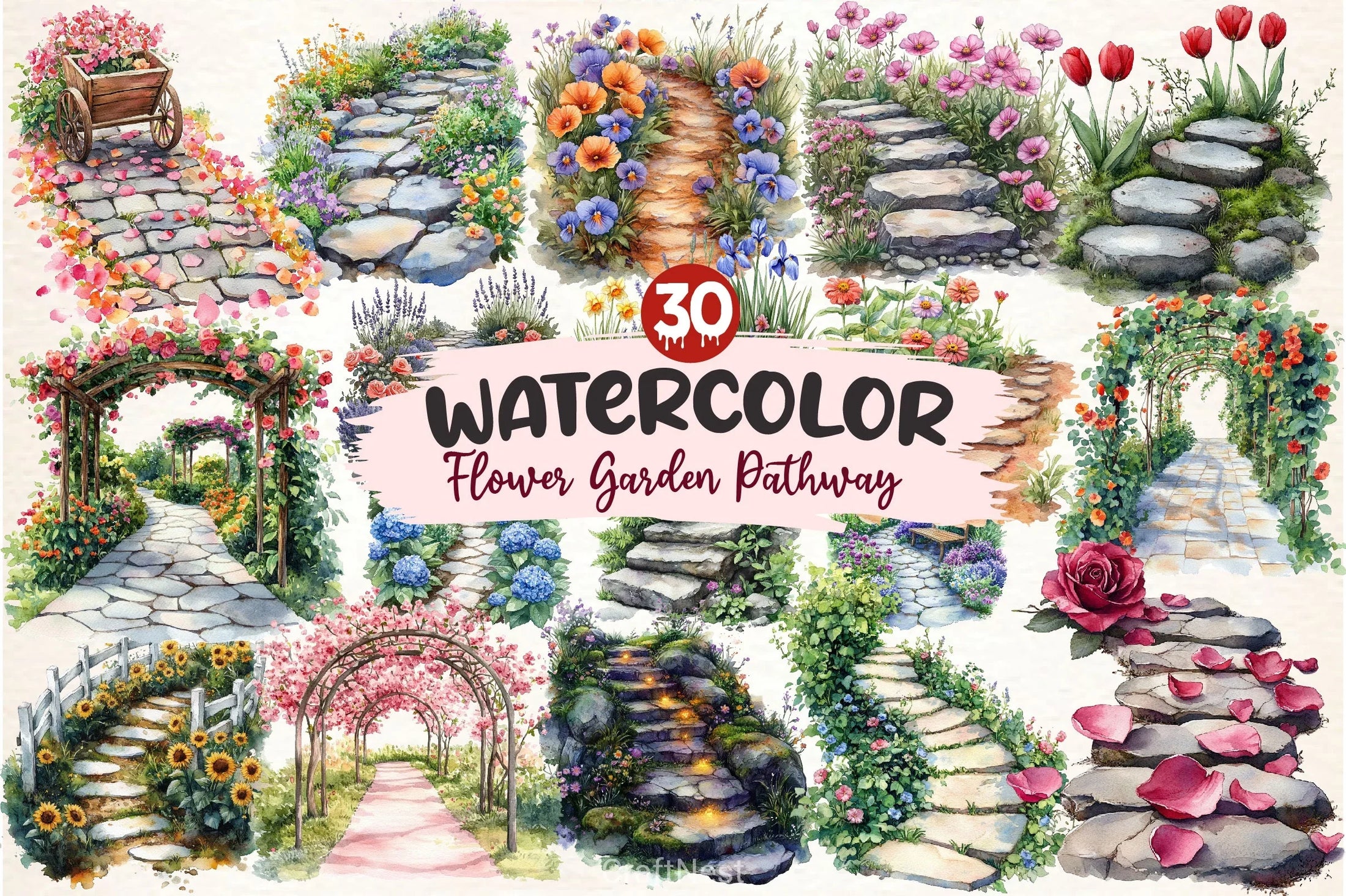 Art Nouveau Junk Journal Pages