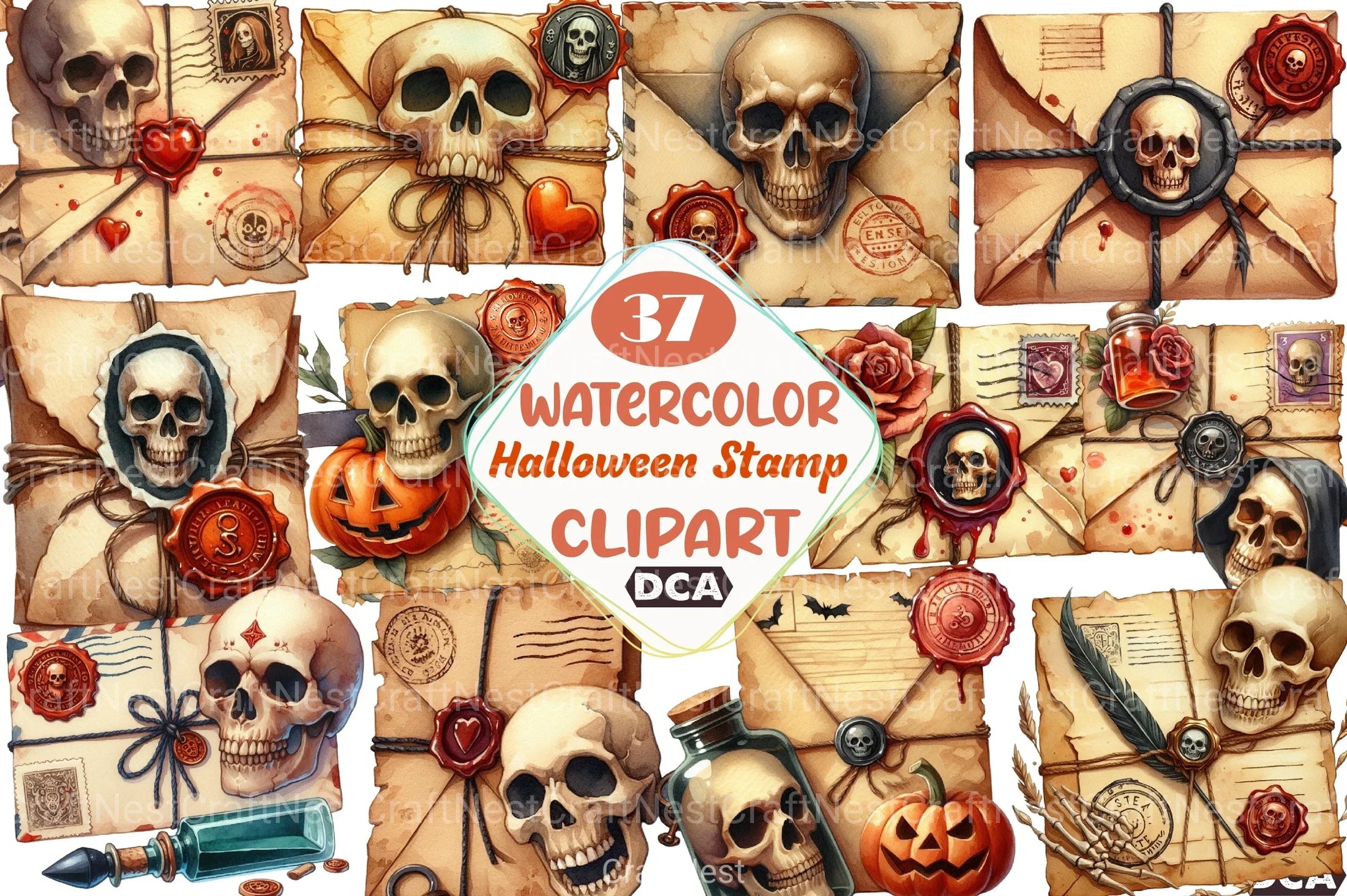 Art Nouveau Junk Journal Pages