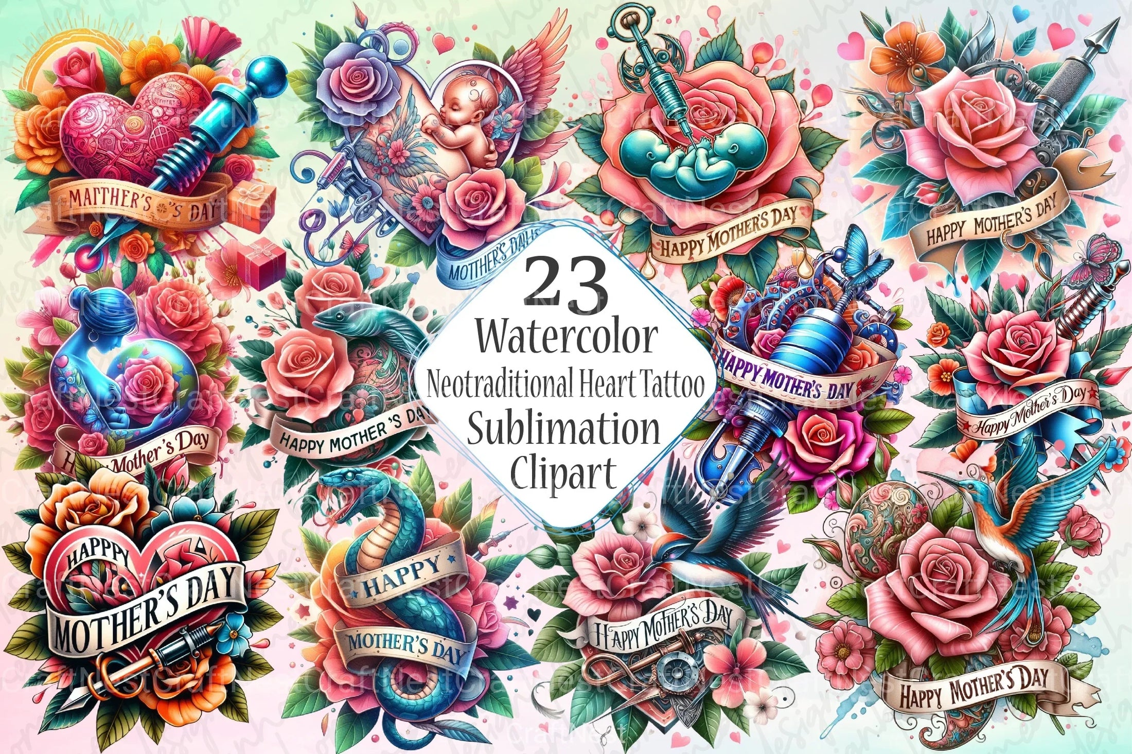 Art Nouveau Junk Journal Pages