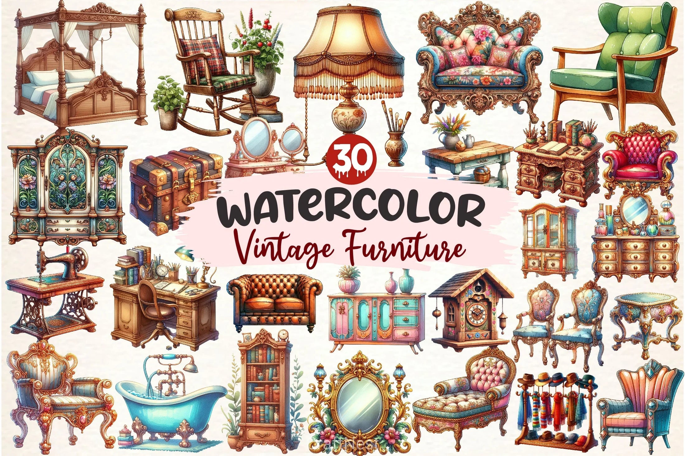 Art Nouveau Junk Journal Pages